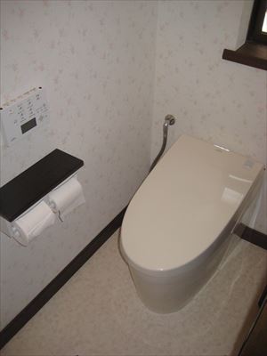 明るく清潔感のあるトイレに